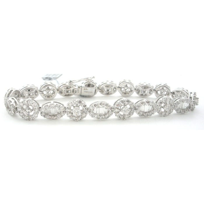 Round & Baguett Diamond Bracelet - z5233/1566