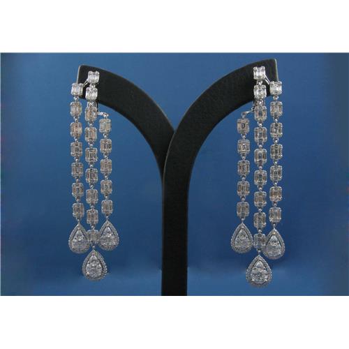 18k white gold Diamond Earrings - E0862