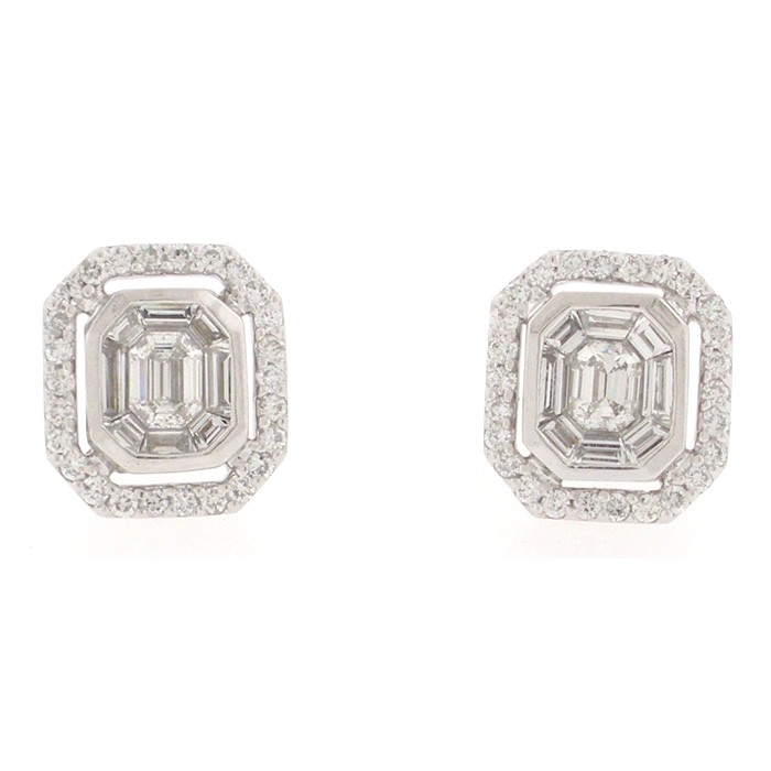 Exquisite Diamond Stud Earrings - z5490