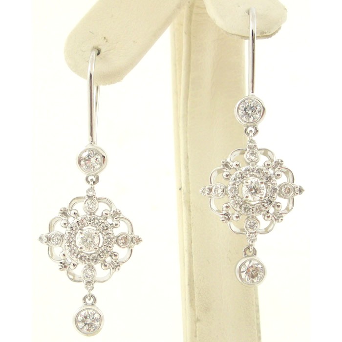 Exquisite Diamond Dangle Earrings - z5688